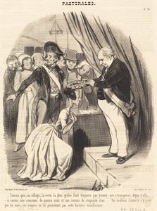 As Such, in the Village, the Most Hail-Scarred Virtue... by Honoré Daumier