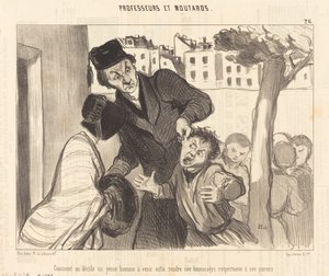 How to Persuade a Young Man to Come... by Honoré Daumier
