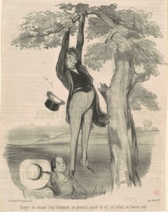 Danger of Shaking Too Hard ... A Plum Tree by Honoré Daumier