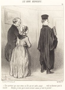 To think... we have a son who is... a lawyer... by Honoré Daumier