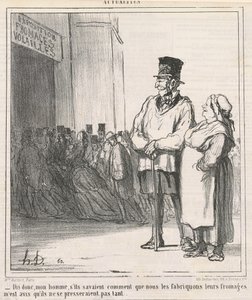 So Tell Me, My Man, If They Knew by Honoré Daumier