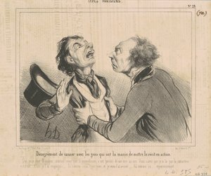 Discomfort of Talking with People... by Honoré Daumier