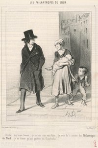 Sorry... I am from the Society of Northern Philanthropists... by Honoré Daumier