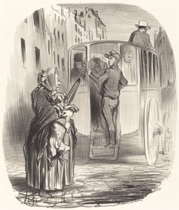 Sorry, Citizen... I Do Not Receive Dogs... by Honoré Daumier