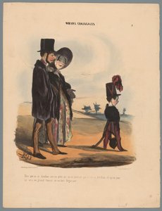 Couple Walking with Child (series title: Family Situations)