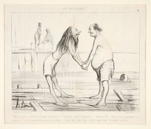 Eh Bonjour! Enchanted to Meet You by Honoré Daumier