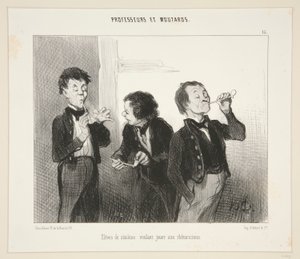 Sixth Grade Students Wanting to Play Rhetoricians; #15 of Professors and Brats by Honoré Daumier