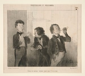 Sixth Grade Students Wanting to Play Rhetoricians, from Teachers and Brats by Honoré Daumier