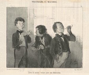 Élèves de sixième voulant jouer aux rhétoriciens by Honoré Daumier