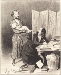 Take that further away... impossible to work... by Honoré Daumier
