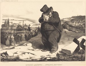 Lafayette Sunk!... Catch My Old Man! by Honoré Daumier