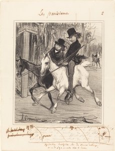 Équitation boutiquière by Honoré Daumier