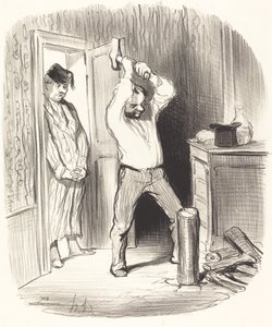 Is it Permitted by God... to Split Wood... by Honoré Daumier