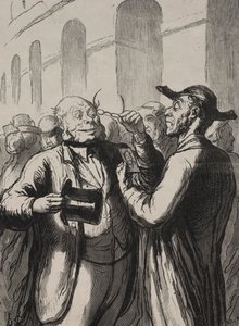 Exposition universelle: The inspection of photographs at the turnstiles