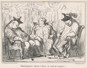 Officials Watching Over the Salvation of the Empire by Honoré Daumier