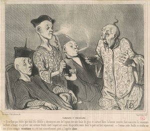 Smokers and Snuffers by Honoré Daumier