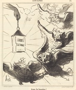 Beware the Light! by Honoré Daumier