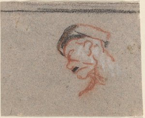 Head of a Man by Honoré Daumier