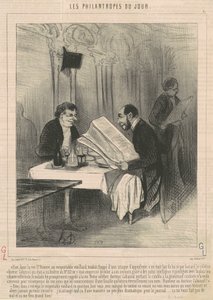 Yesterday in Saint-Honoré Street ... an old man by Honoré Daumier