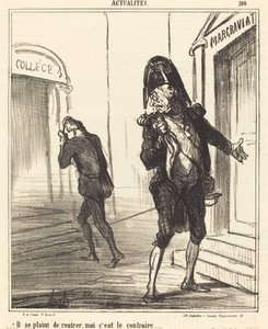 He Complains of Returning... by Honoré Daumier