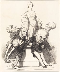 They claim they support her by Honoré Daumier