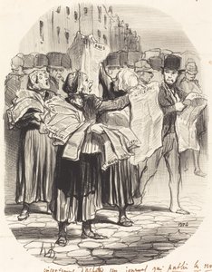The Inconvenience of Buying a Newspaper... by Honoré Daumier