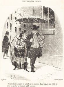 The Inconvenience of Having a Relative Named Babylas... by Honoré Daumier