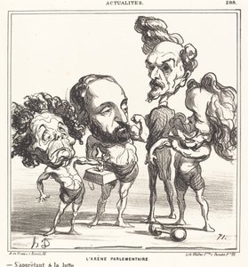 The Parliamentary Arena by Honoré Daumier