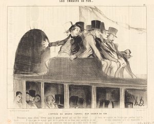 The Entrance of the Grand Tunnel of a Railway by Honoré Daumier