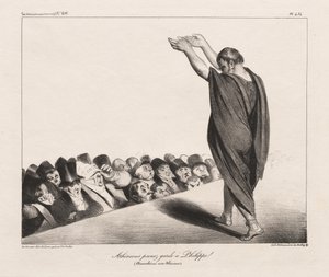 La Caricature, Pl. 454, Athenians Beware of Phillip! by Honoré Daumier