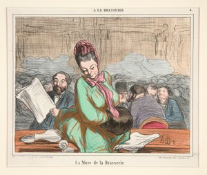 La Muse de la Brasserie, from A La Brasserie by Honoré Daumier