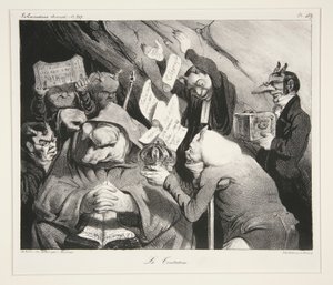 The Temptation, pl. 453 from the journal La Caricature no. 217 by Honoré Daumier