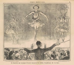 The Dancer Who Boasts of Having Preserved by Honoré Daumier