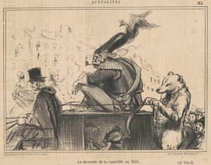 The Descent of the Courtille in 1855 by Honoré Daumier