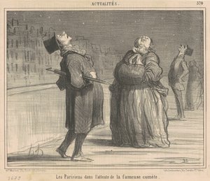 Parisians Awaiting the Comet by Honoré Daumier