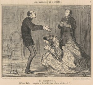 The Rehearsal by Honoré Daumier