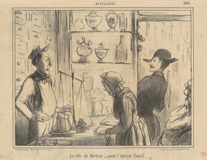 The Head of Medusa for the Guilty Grocer by Honoré Daumier