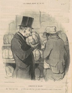 The melon lover by Honoré Daumier