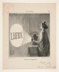 Magic Lantern!!!, #257 from Actualities by Honoré Daumier