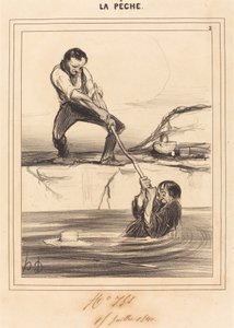The Barbillon Leads... by Honoré Daumier