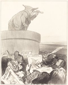 The Constitutionalist Contemplating the Political Horizon by Honoré Daumier
