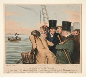 The Last Chapter of Telemachus, from La Caricature (Journal) by Honoré Daumier