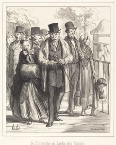 Sunday at the Jardin des Plantes by Honoré Daumier