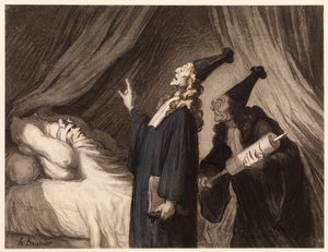 The Imaginary Invalid by Honoré Daumier