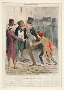 The Safety Chain by Honoré Daumier