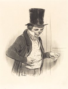 The Porter on Visiting Rounds... by Honoré Daumier