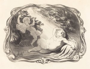 The Sleep of Endymion-Berryer by Honoré Daumier