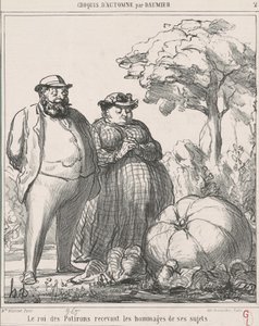 The Pumpkin King Receiving the Homage of His Subjects by Honoré Daumier