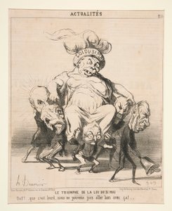 The Triumph of the Law of May 31, from Actualites by Honoré Daumier