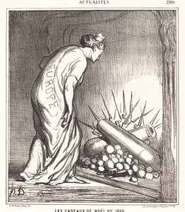 The Christmas Gifts of 1868 by Honoré Daumier